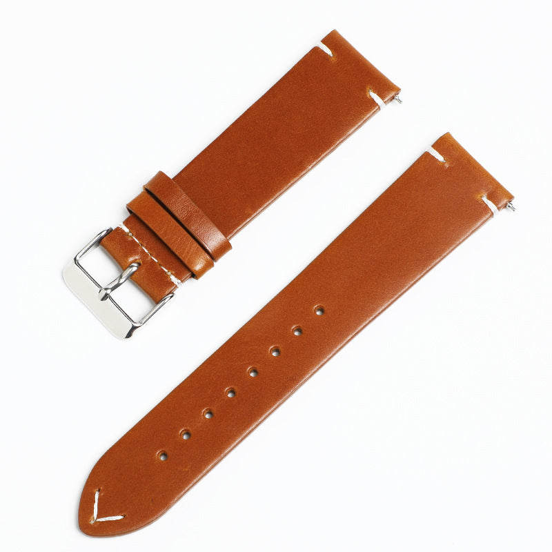 Vintage leather watch strap made of cowhide