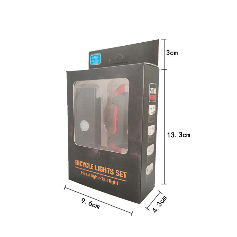 Bicycle light set, USB rechargeable, waterproof