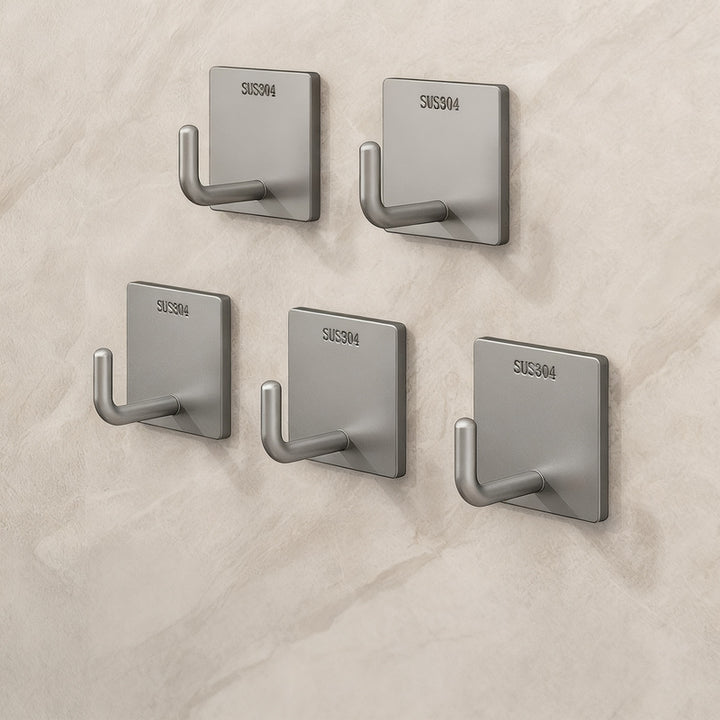Stainless steel adhesive hooks with strong hold