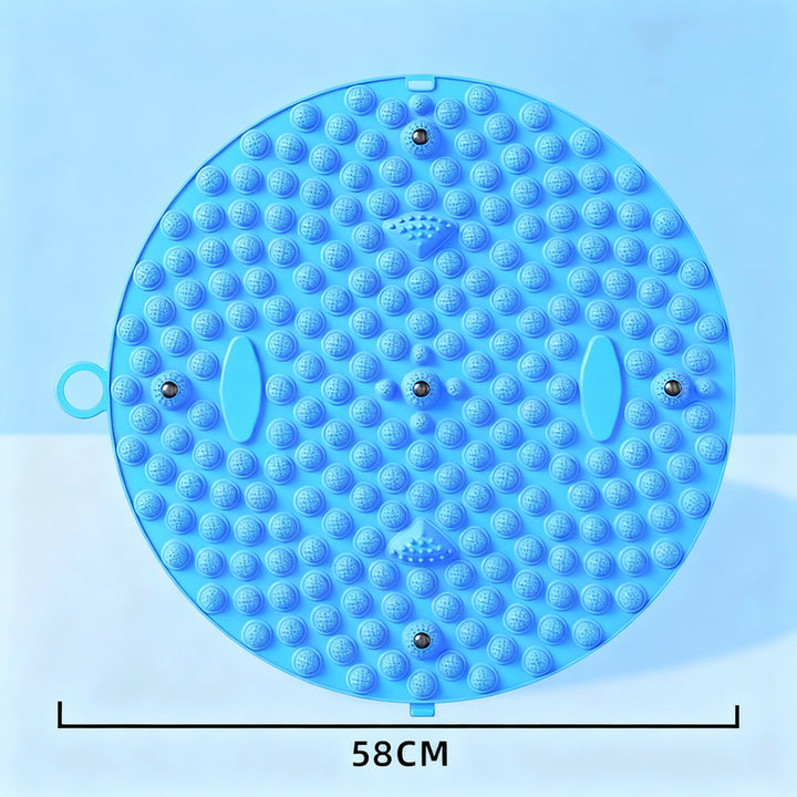 Foot reflex zone mat with magnetic stones