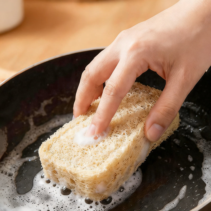 Natural loofah sponge for washing