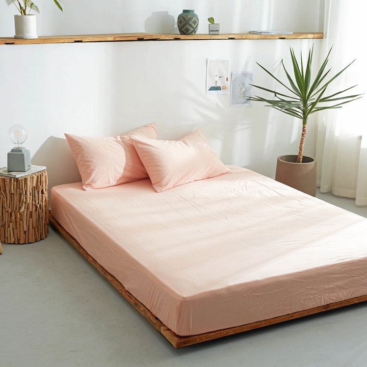 Cotton fitted sheet, 1.8 m bed