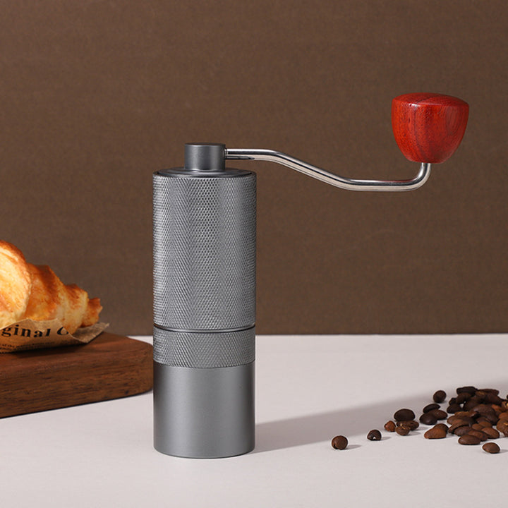 Hand coffee grinder with steel core, luxury design