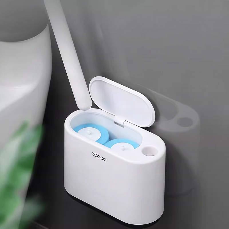 Disposable toilet brush with replacement heads