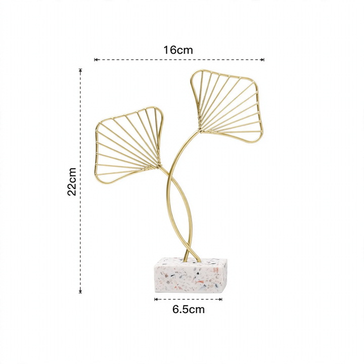 Metal leaf decoration in Nordic style