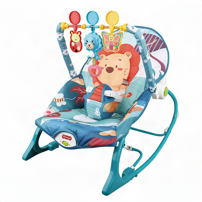 Baby bouncer with music and toys, from birth