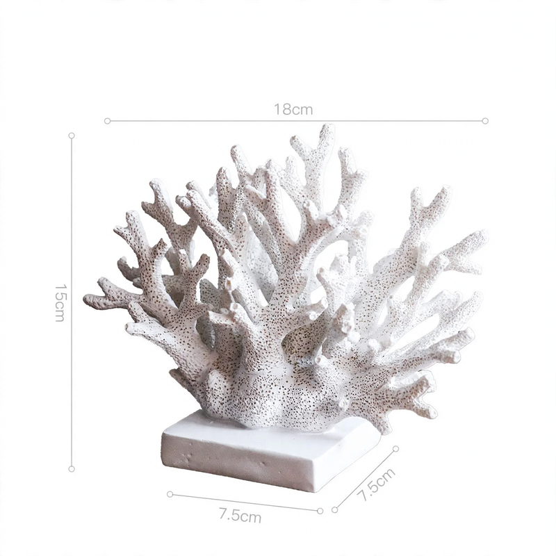 Resin coral figure in Nordic style