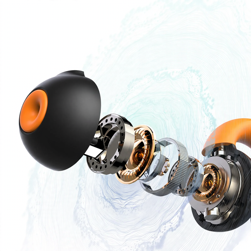 Clip-on earbuds with noise cancellation