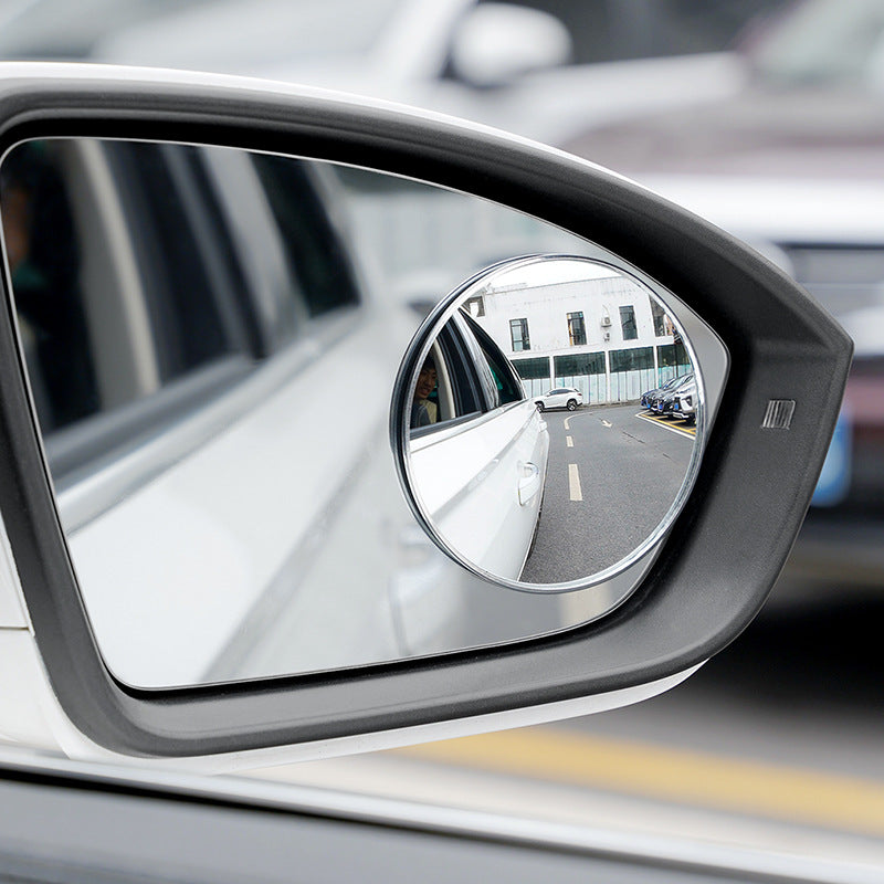 Vehicle blind mirror for gluing or suction