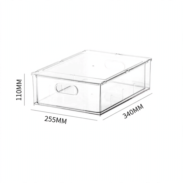 Refrigerator storage box, drawer system