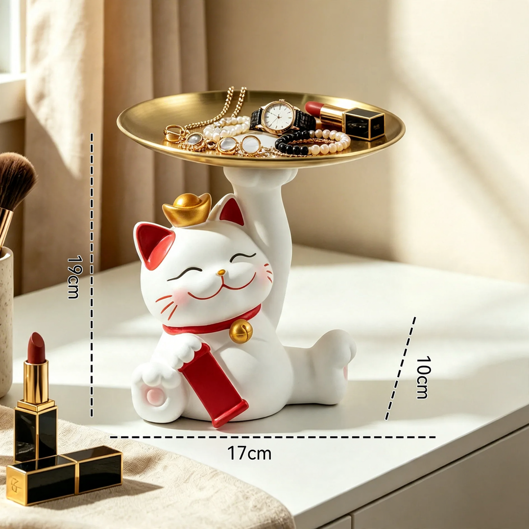Glückskatz-Jewelry tray and key holder