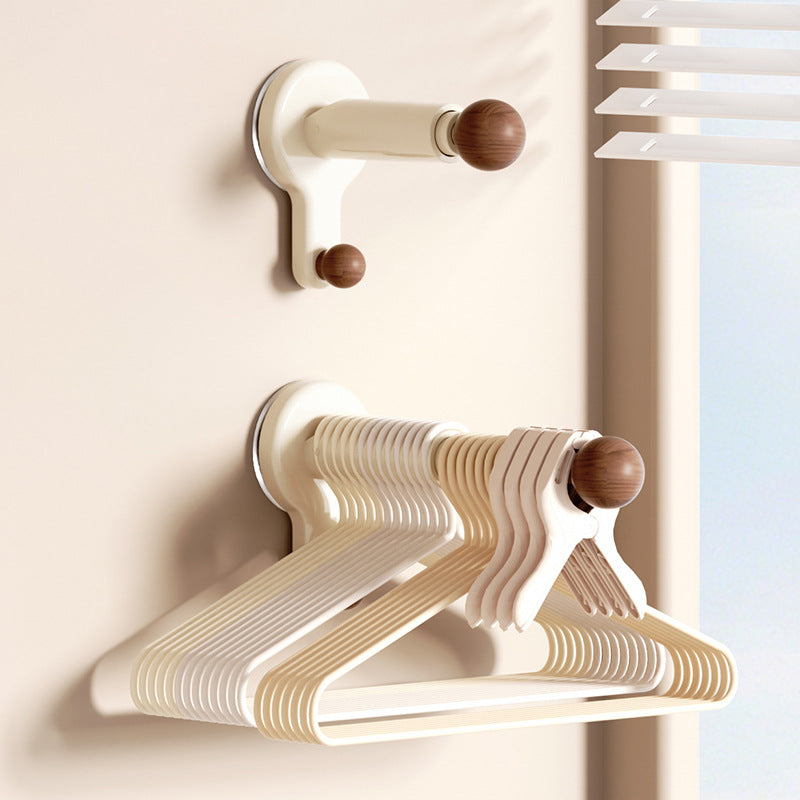 Wall-mounted laundry hanger, extendable, no drilling