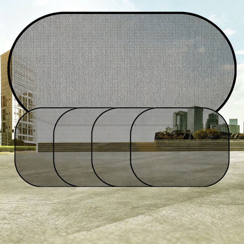 Car sunshade with suction cup, mesh fabric