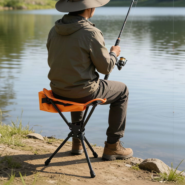 Camping chair, three-legged, foldable, lightweight