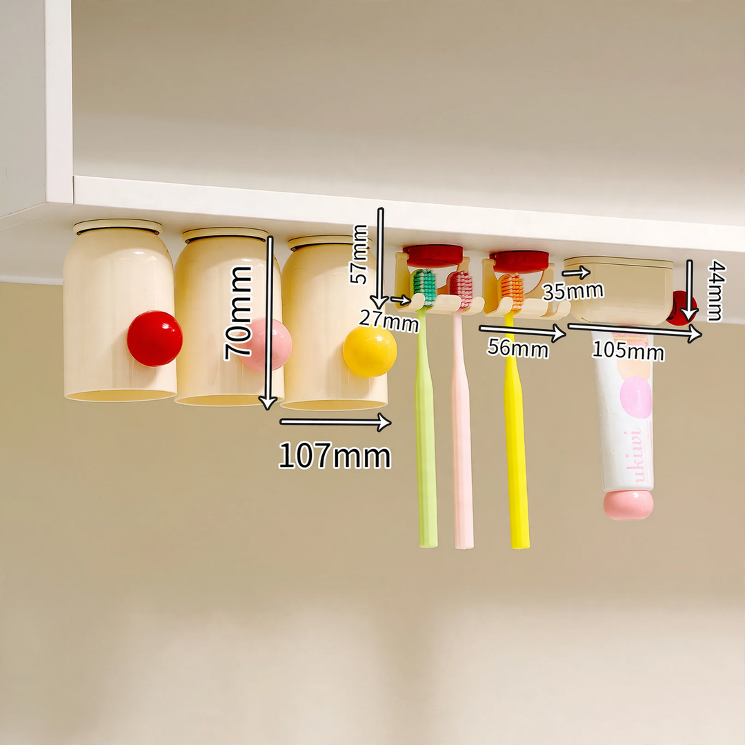Magnetic toothbrush holder, wall-mounted
