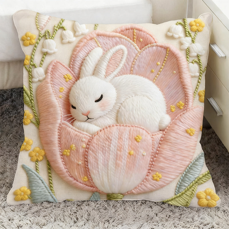 Decorative cushion with flock fabric, 40–45 cm