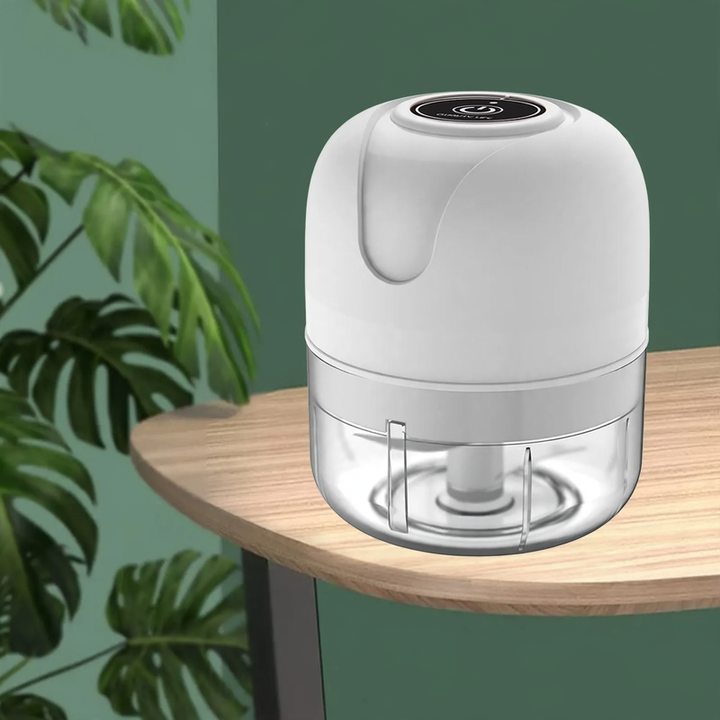 Electric garlic chopper, portable