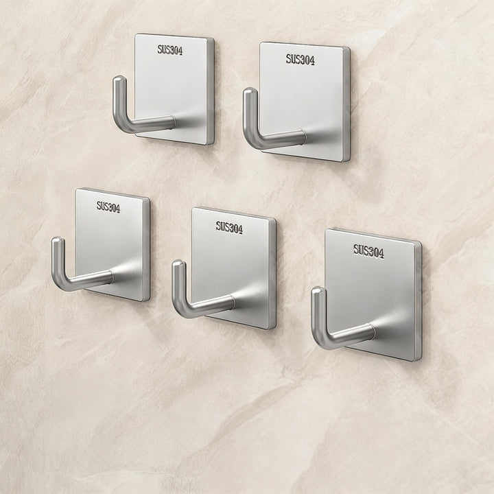 Stainless steel adhesive hooks with strong hold