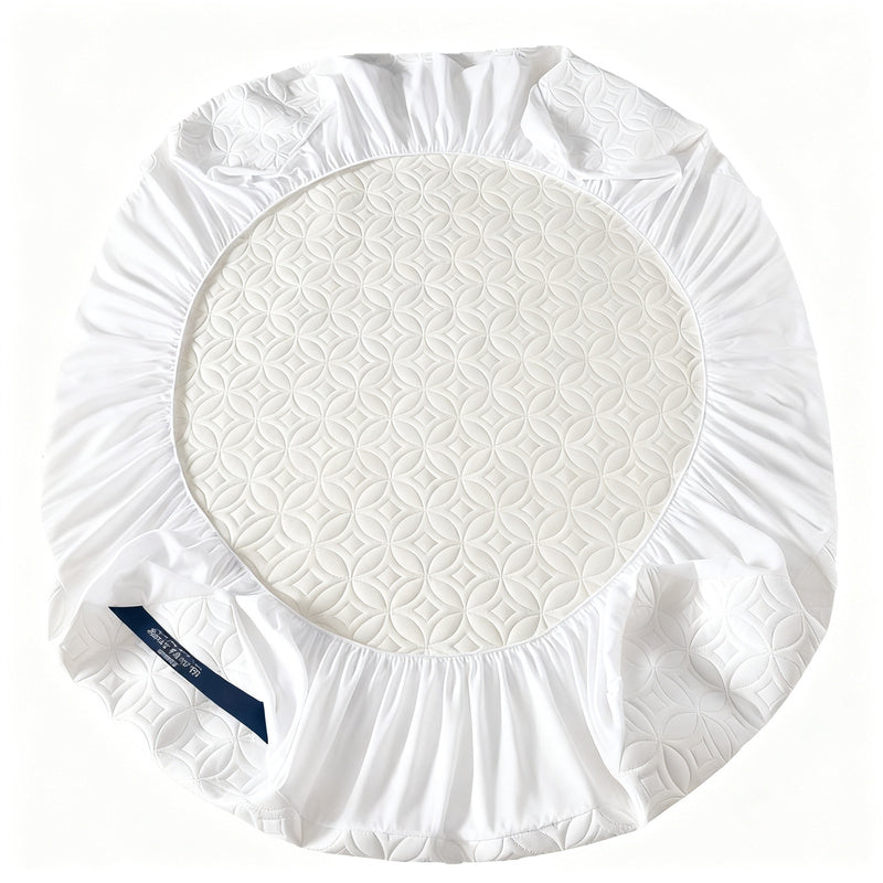 Waterproof fitted sheet with padding