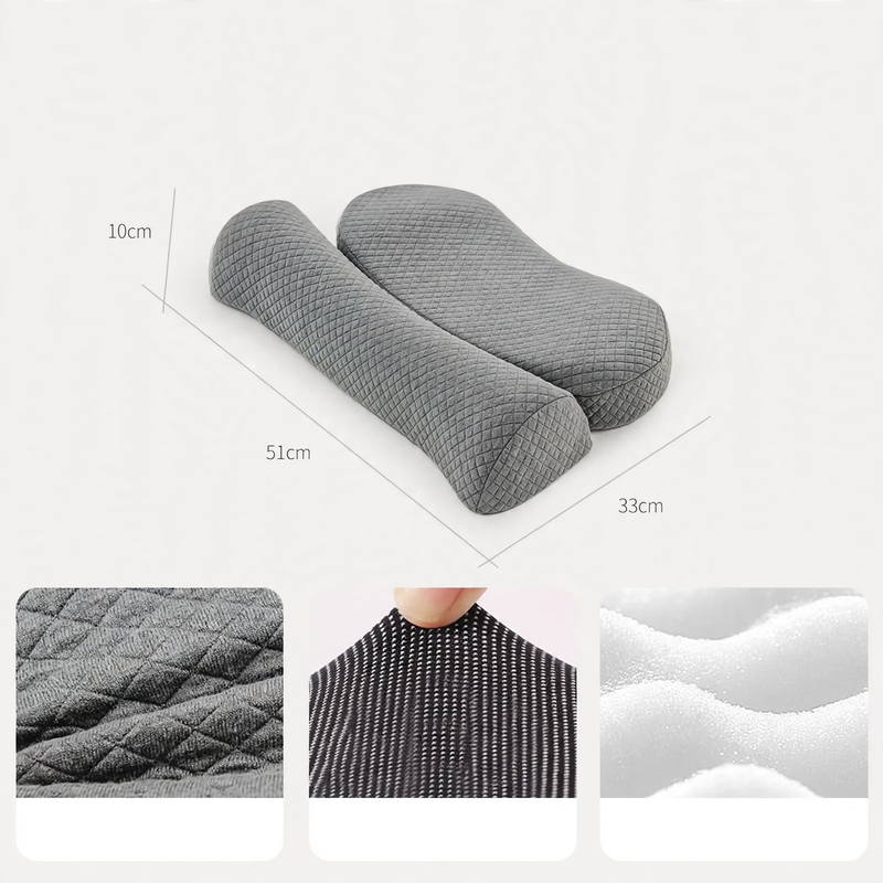 Memory foam neck support pillow, removable