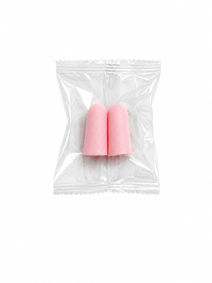 Foam ear plugs, spherical shape, 25×12 mm