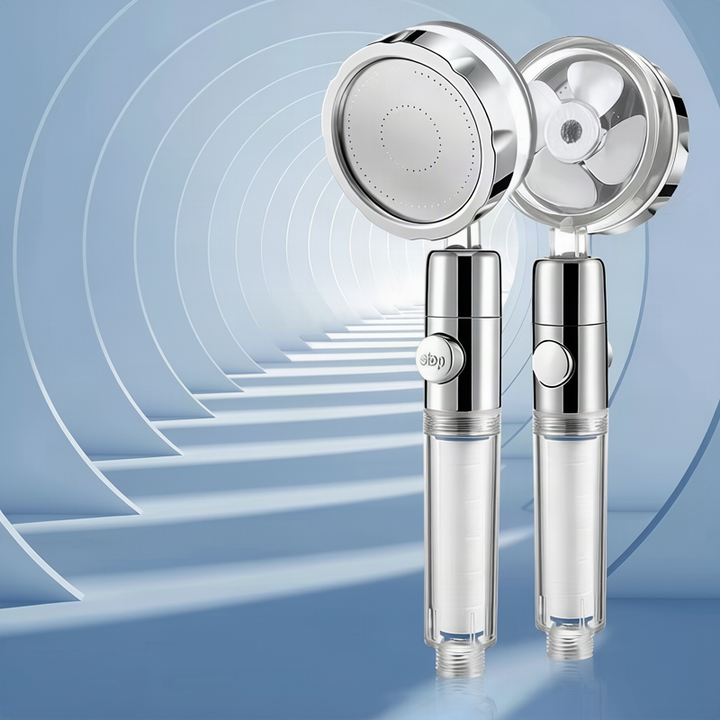 Shower head with pressure balance, ABS, round