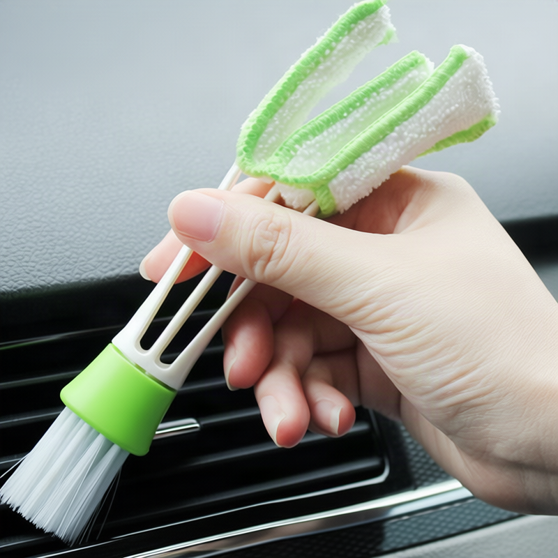 Soft dust brush for car interior