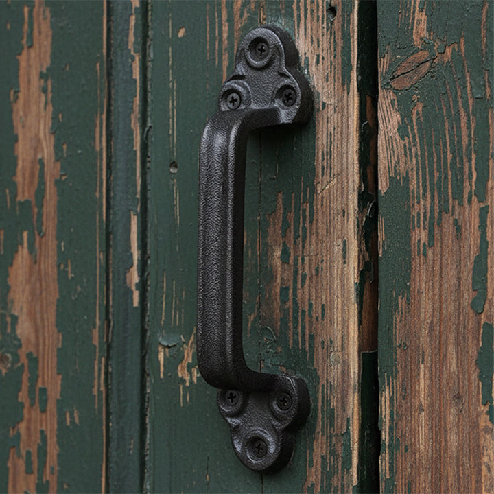 Cast iron door handle in vintage style