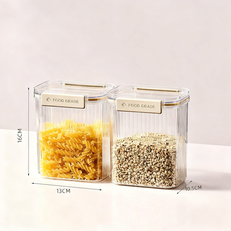 Airtight plastic containers for food