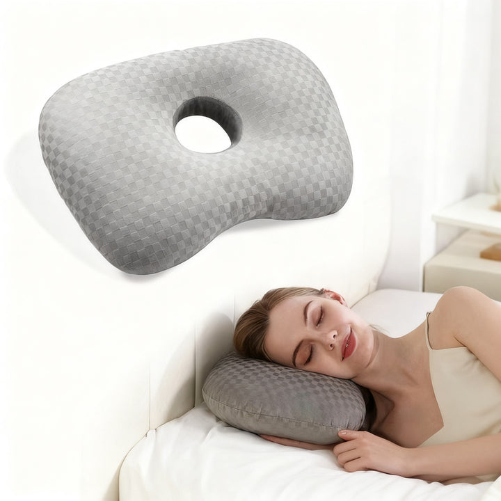Ear pillow for side sleepers