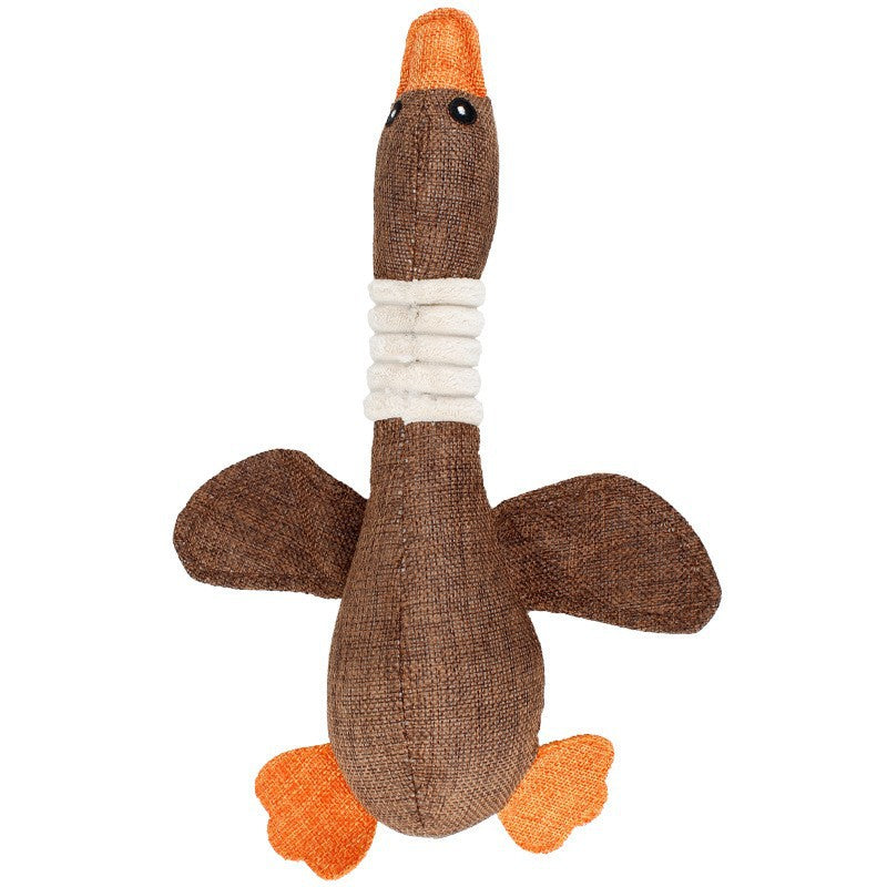 Plush dog toy with squeaker