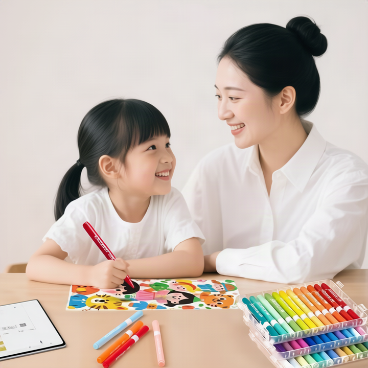 Acrylic marker set in various colors