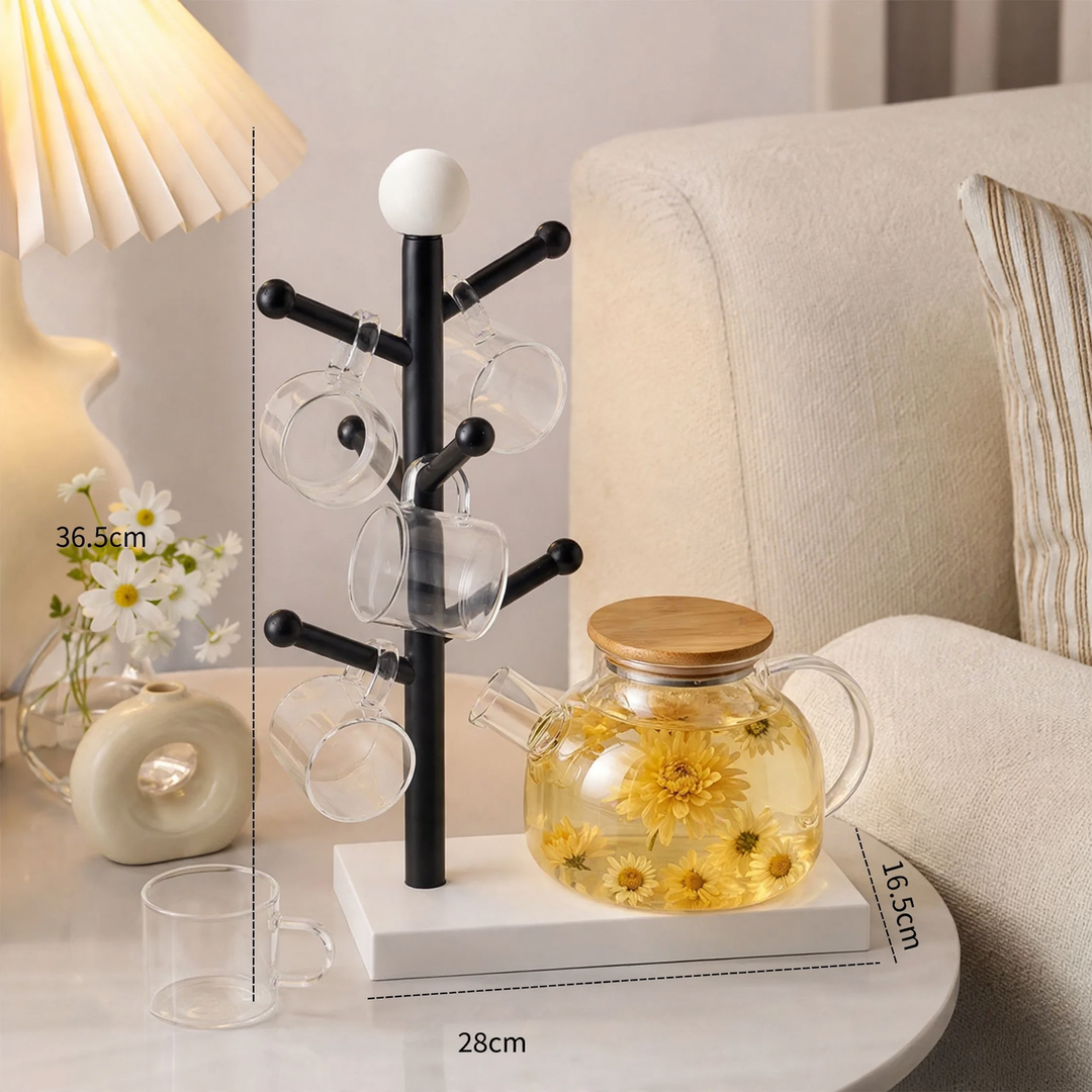 Ball-shaped cup holder for tabletop