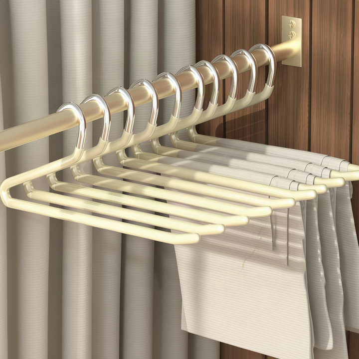 Stainless steel pant hangers, non-slip