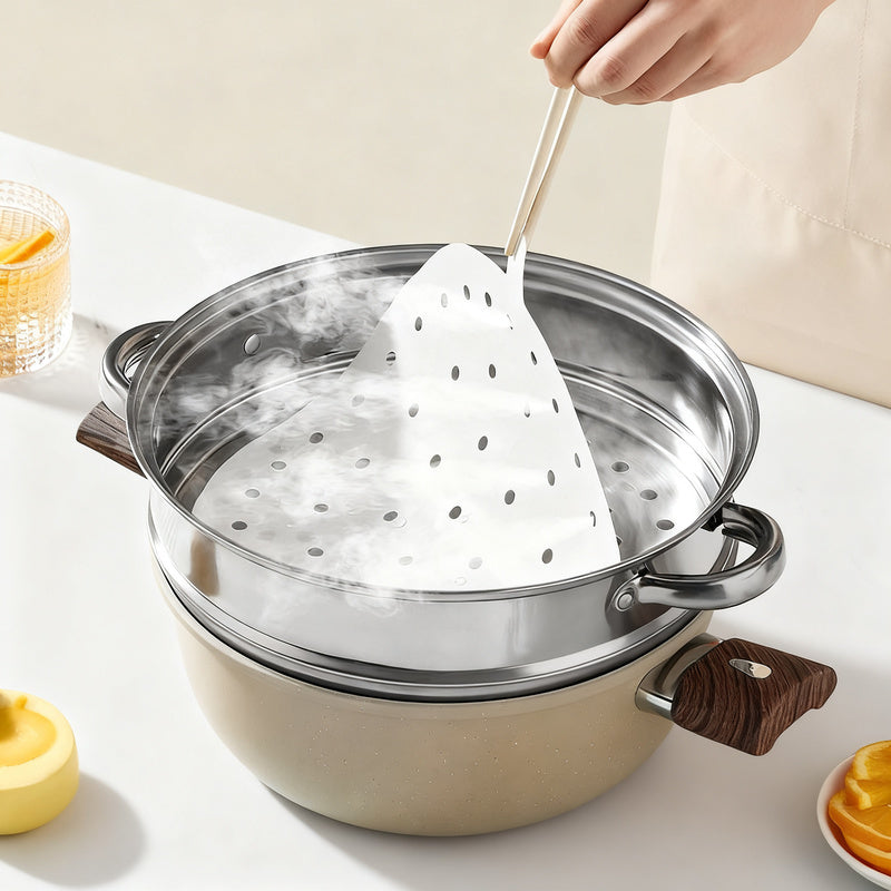 Baking paper for steamers and bamboo baskets