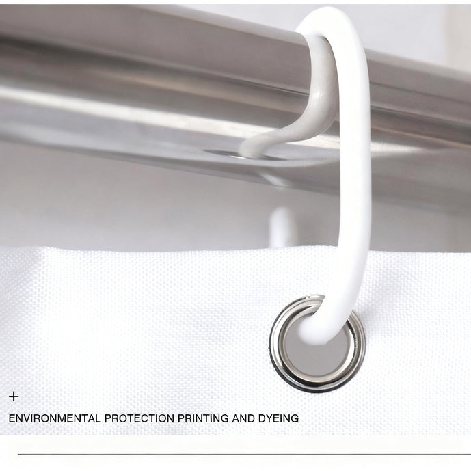 Shower curtain, PEVA, transparent, 80–120 cm