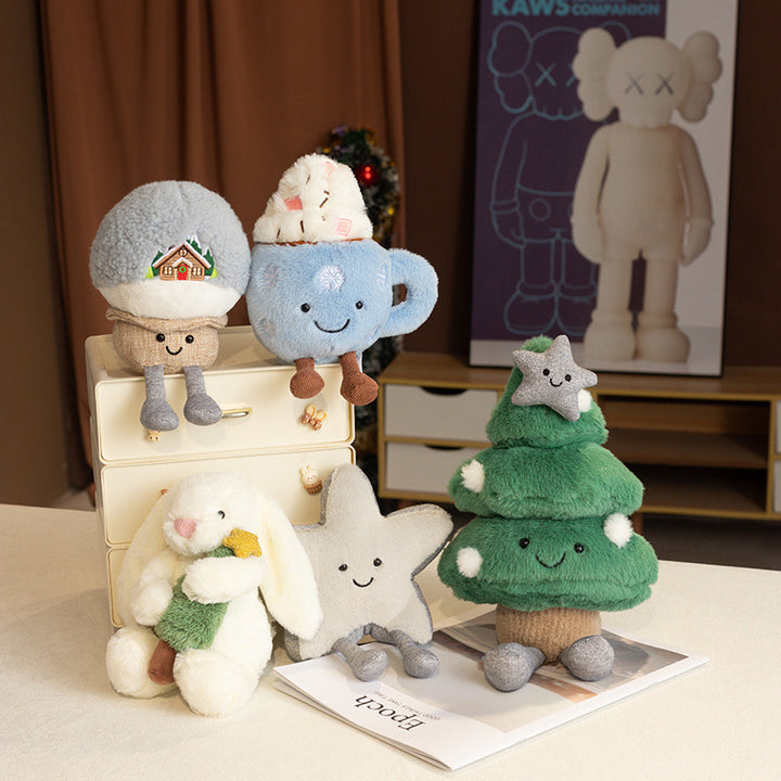 Christmas plush toy, Christmas tree, star or snowball