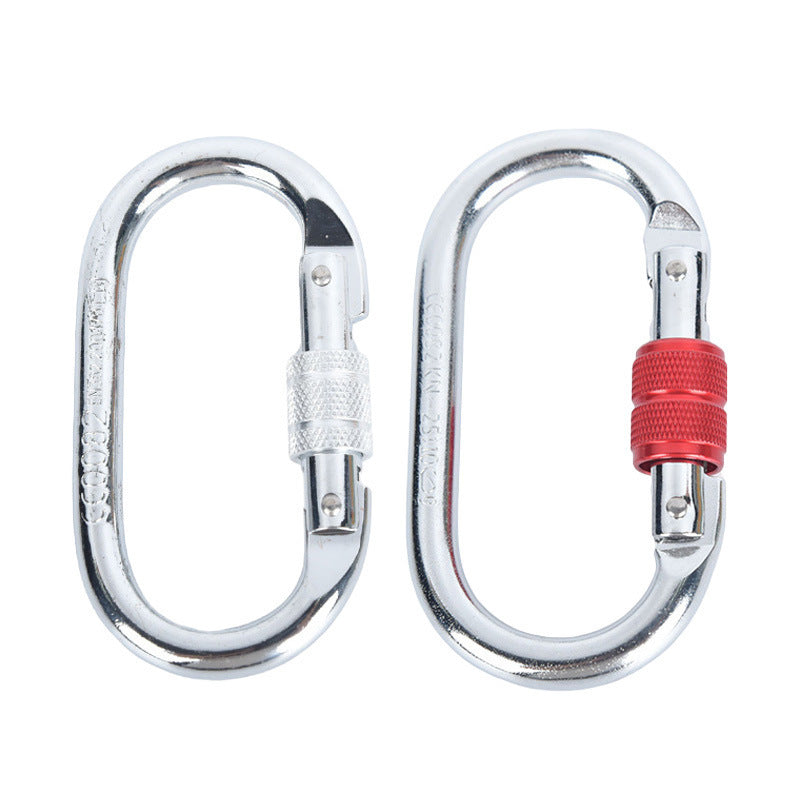 Safety carabiner made of carbon steel