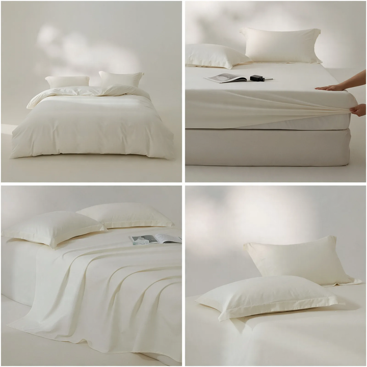 Cotton bed linen with a brushed surface