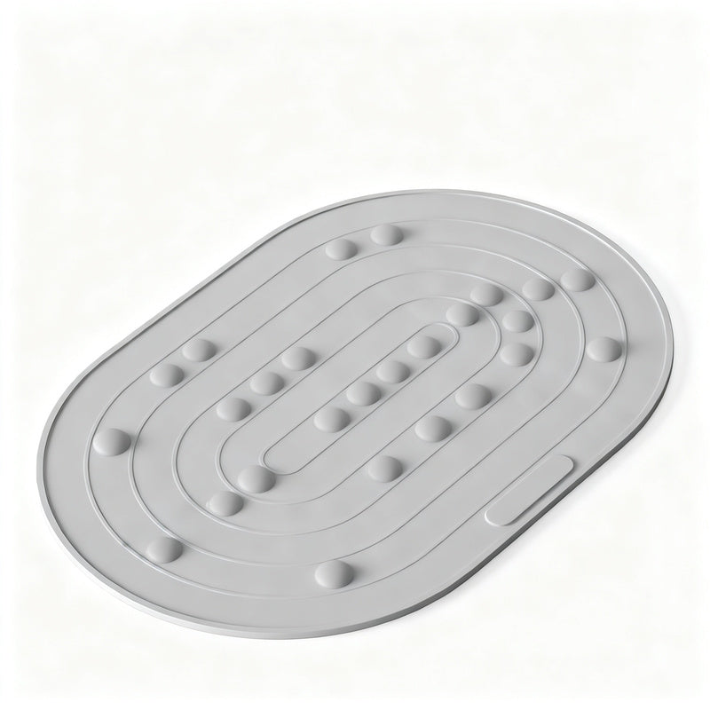 Foot reflex zone mat with magnetic stones