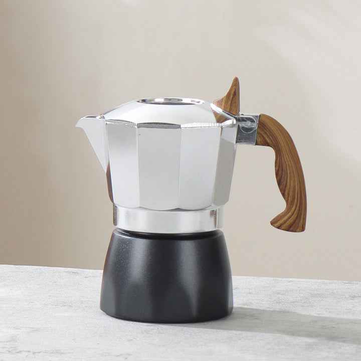 Espresso maker made of stainless steel