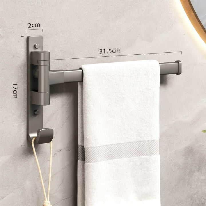 Towel holder with suction cup, foldable