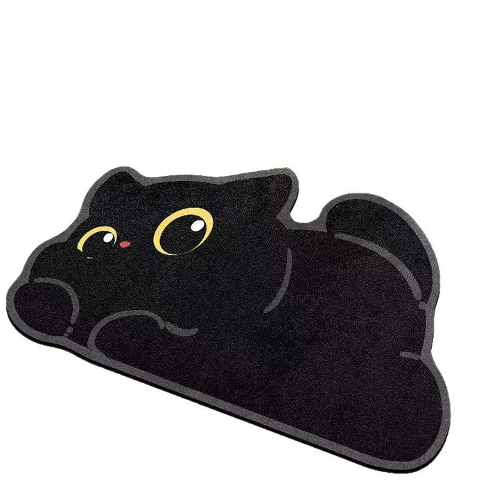 Diatomaceous earth bath mat, cat design