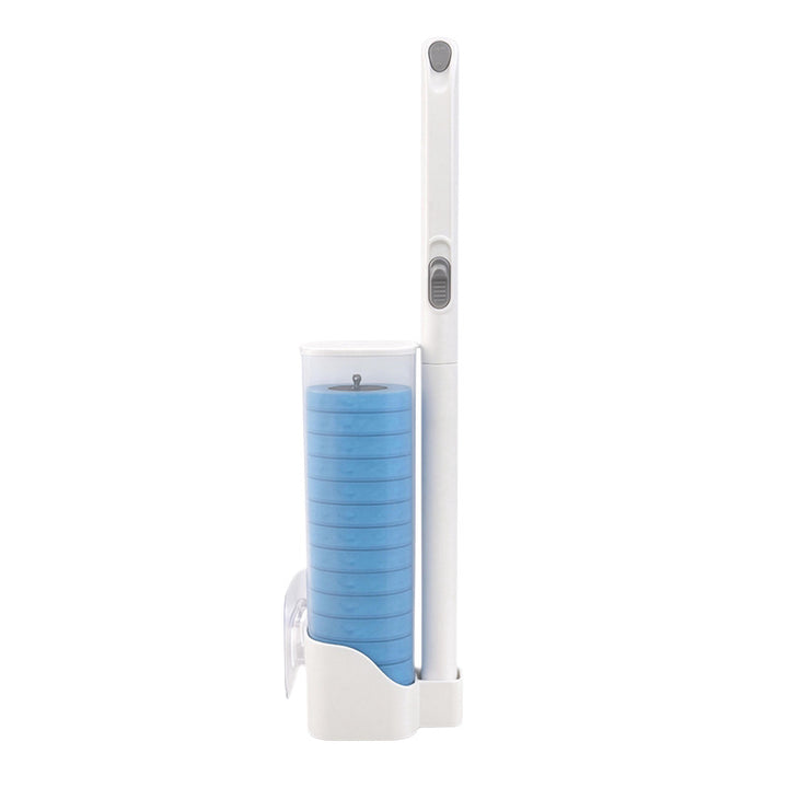 Toilet brush with interchangeable sponge heads