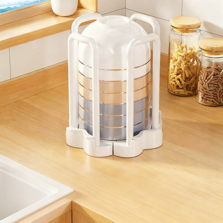Expandable plastic dish drying rack
