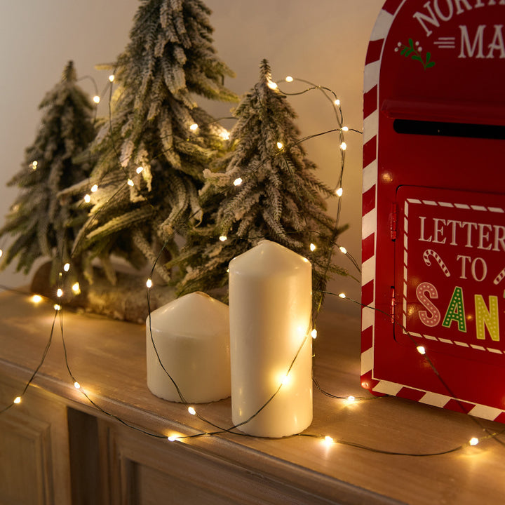 LED string lights with copper wire, dimmable