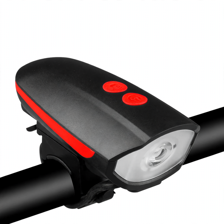 Bicycle front light with horn and charging function