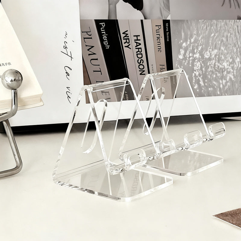 Handy holder made of acrylic, foldable