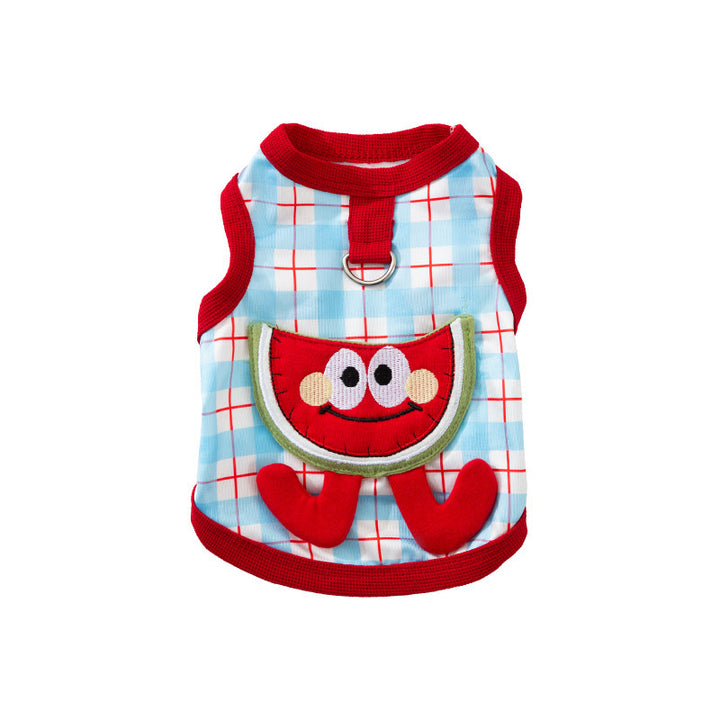 Sleeveless summer vest for small dogs and cats