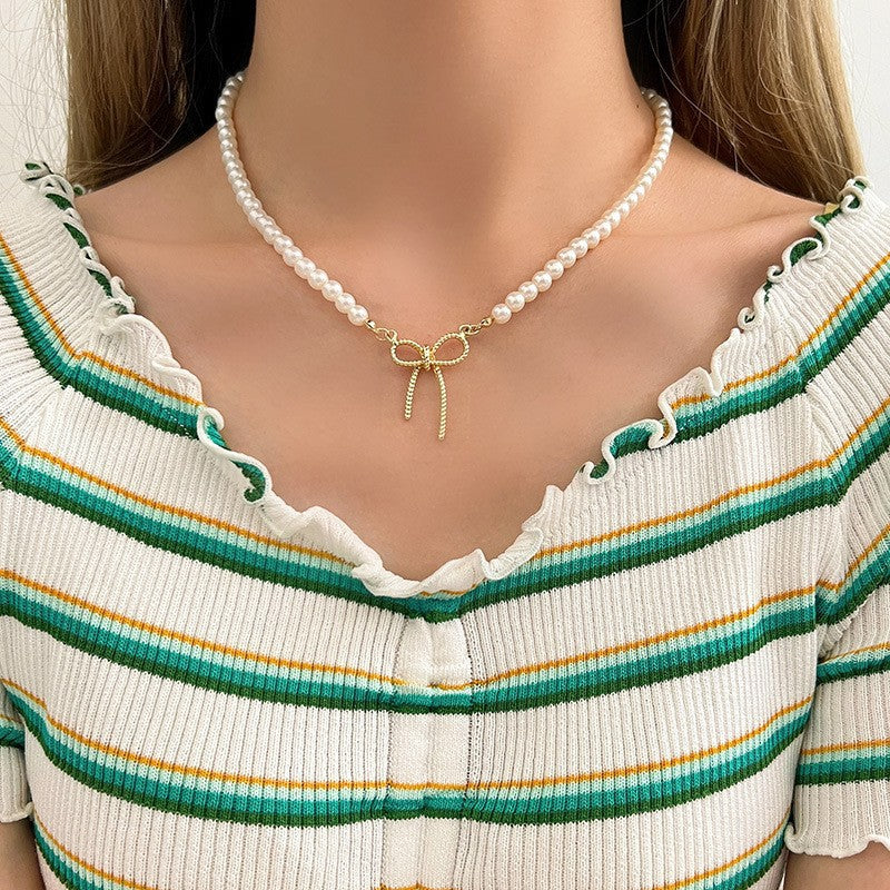 Pearl necklace with silver clasp, pearls 4–12 mm